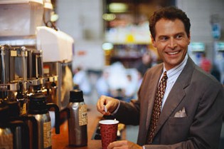 Man Mixing Coffee